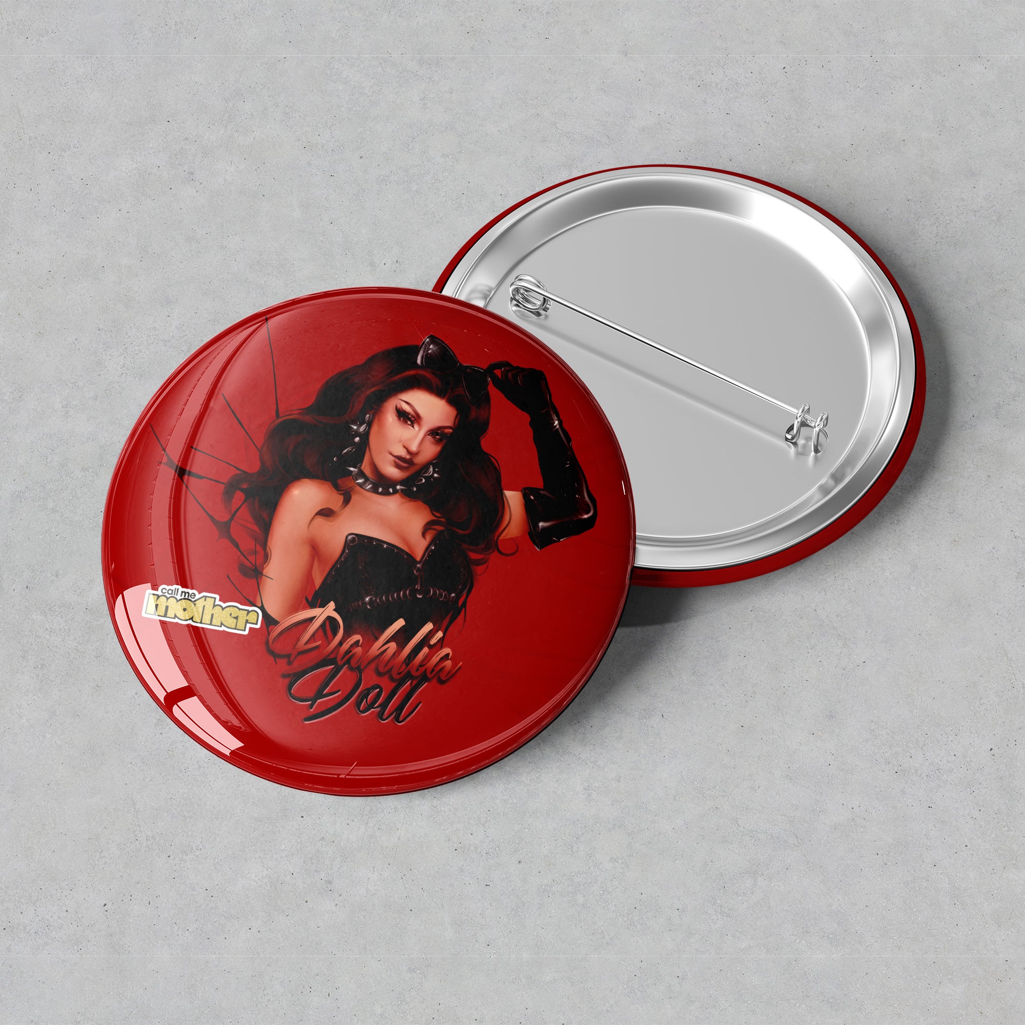 Dahlia Doll - Logo Button