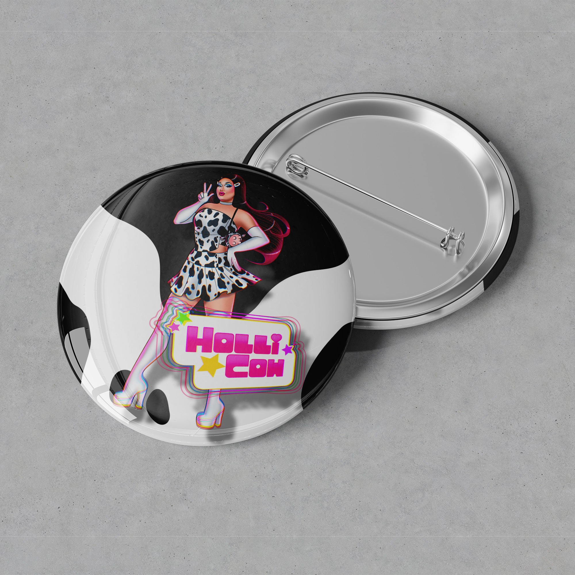 Holli Cow - Logo Button