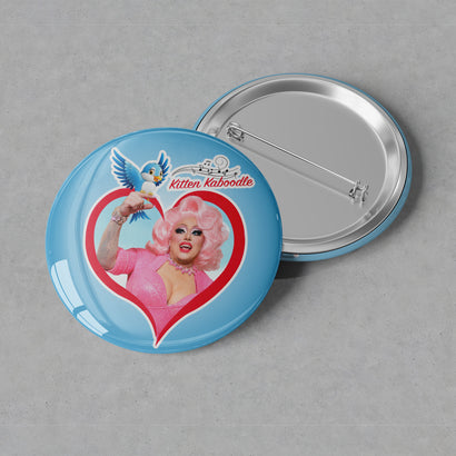 Kitten Kaboodle -  Singing Heart Button