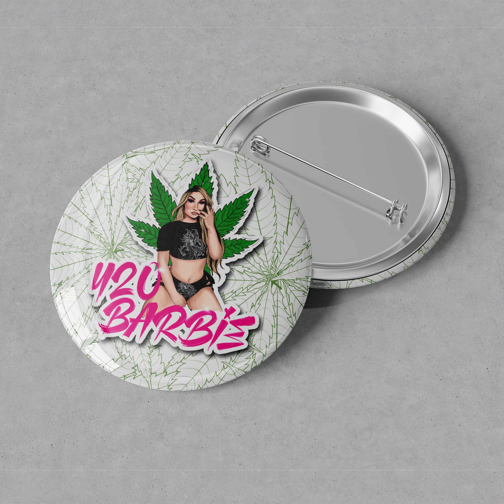 Porcelain Barbie - 420 Barbie Button