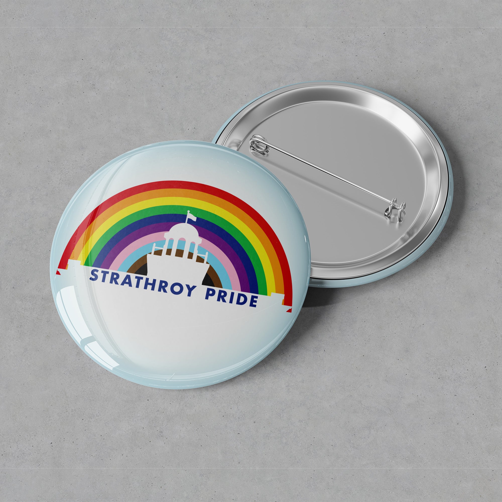 Strathroy Pride - Rainbow Over Town Hall Button