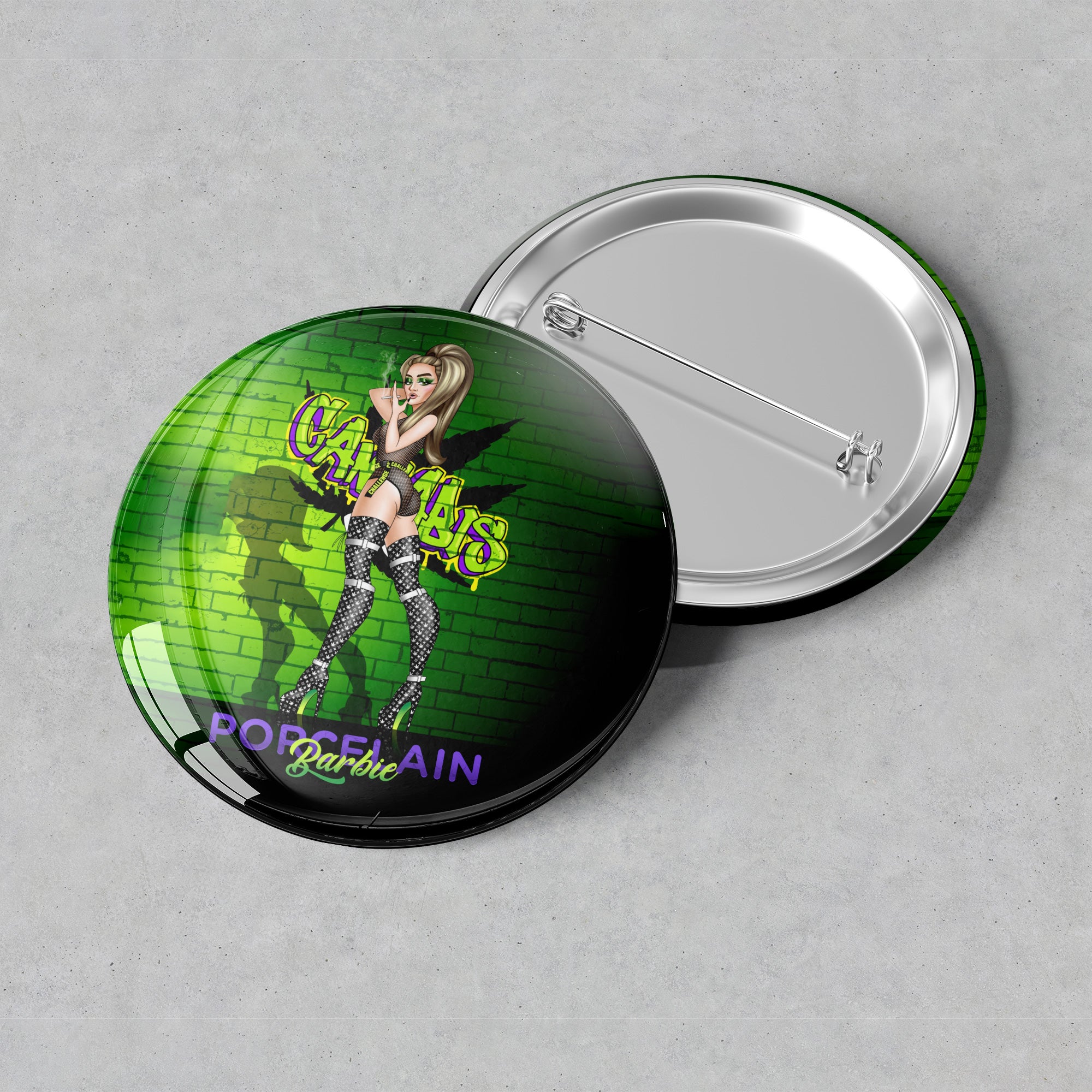 Porcelain Barbie - 420 Queen Button