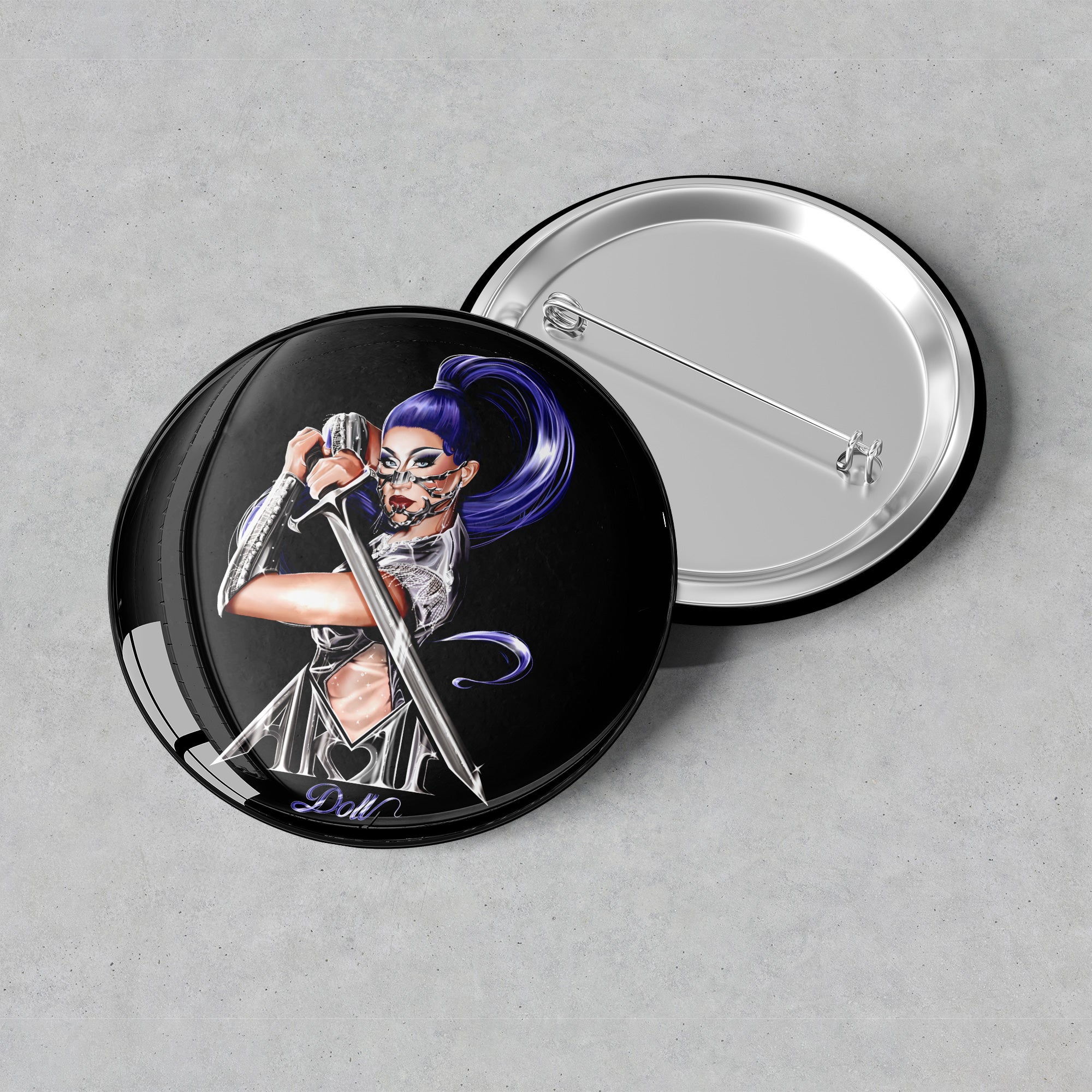 Aria Doll - Warrior Princess Button