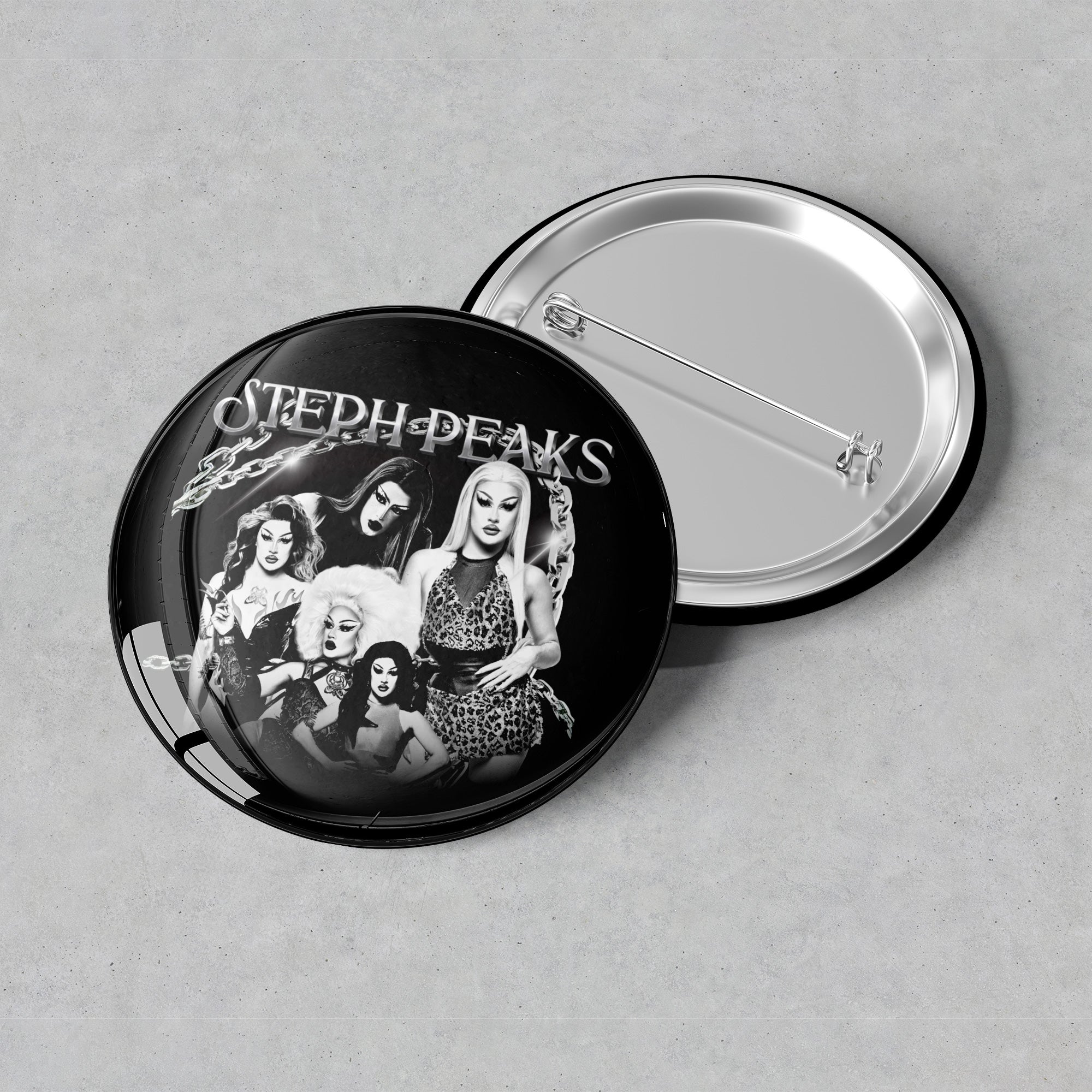 Steph Peaks - Collage Button