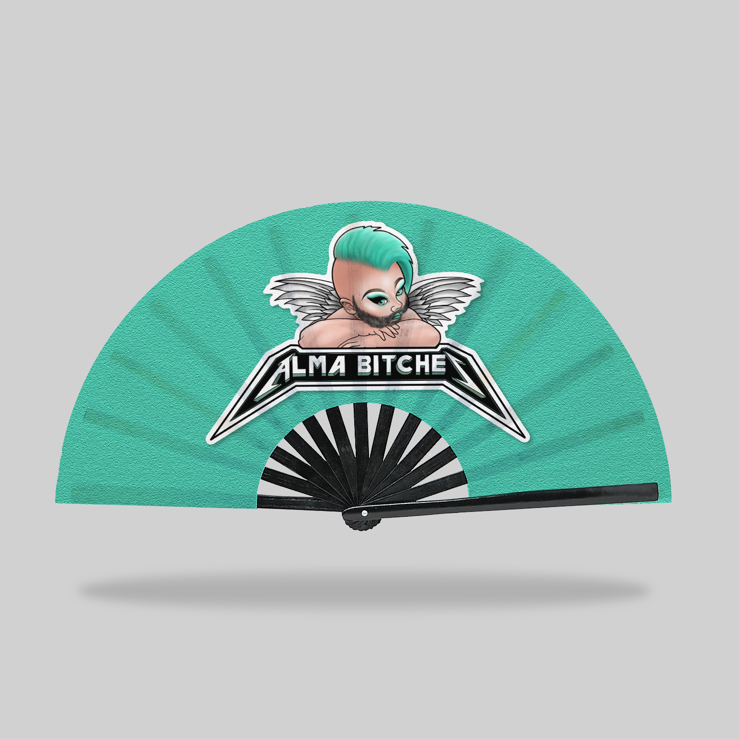 Alma Bitches - Teal Logo Clack Fan