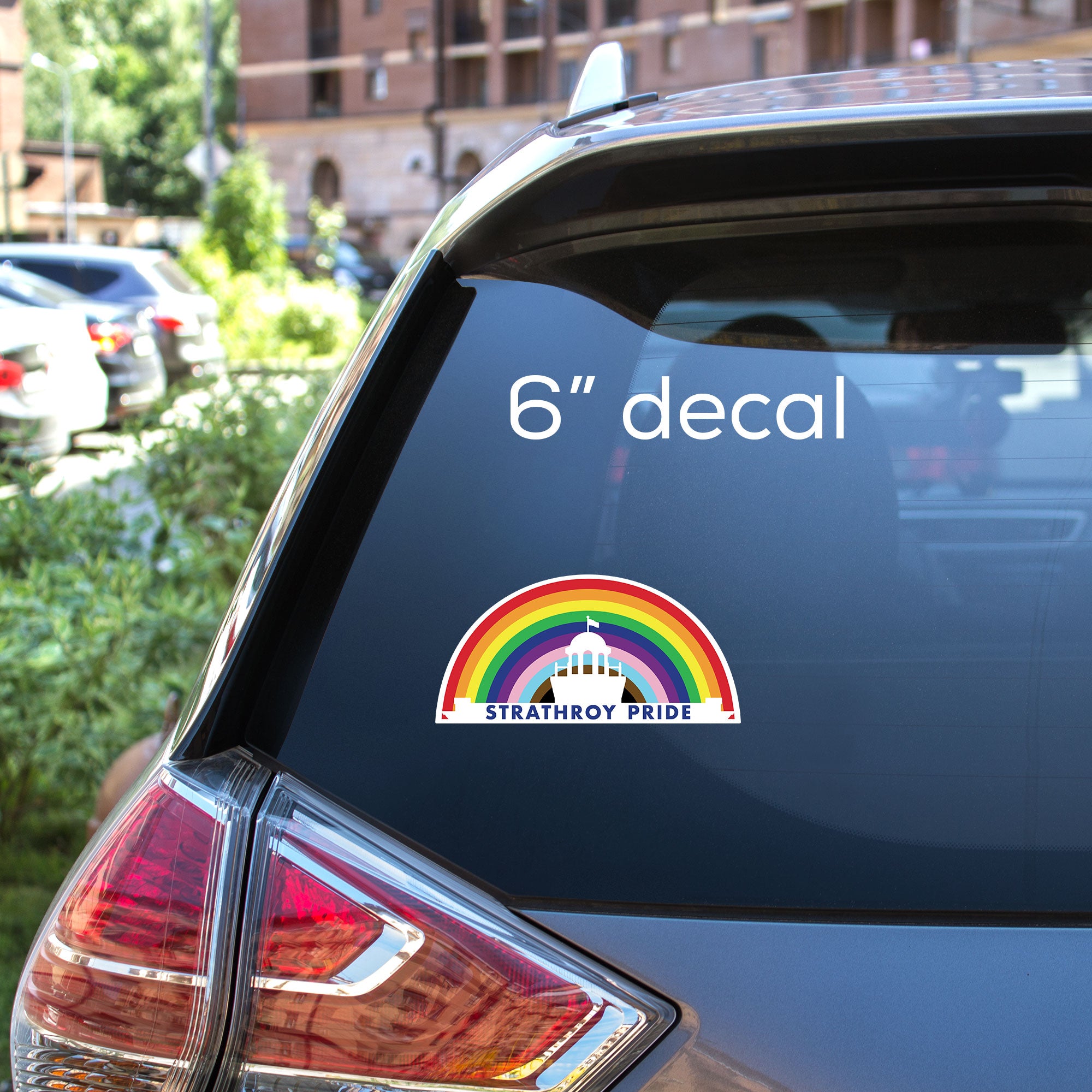 Strathroy Pride - Rainbow Over Town Hall Decal