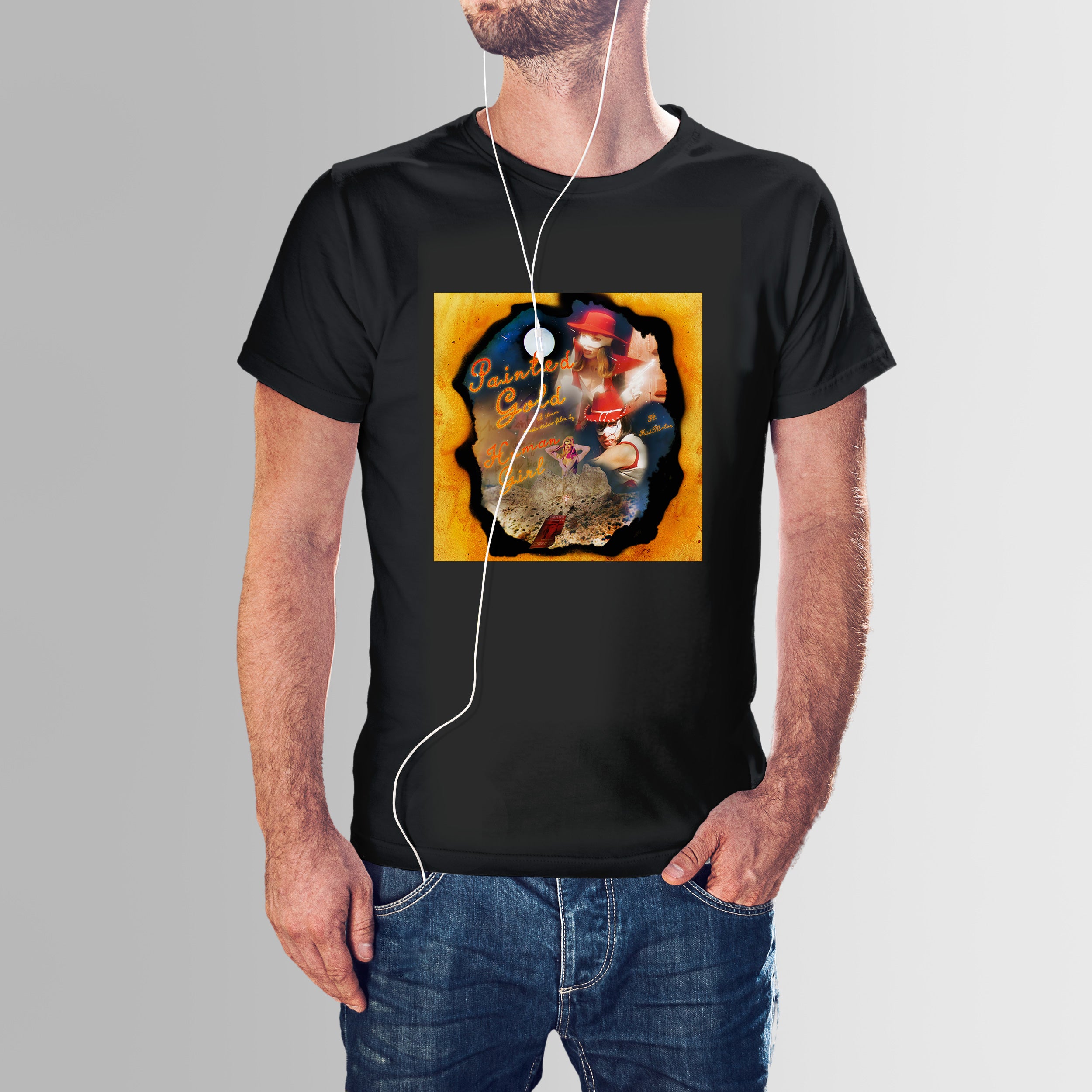 Human Girl - Painted Gold Shirt