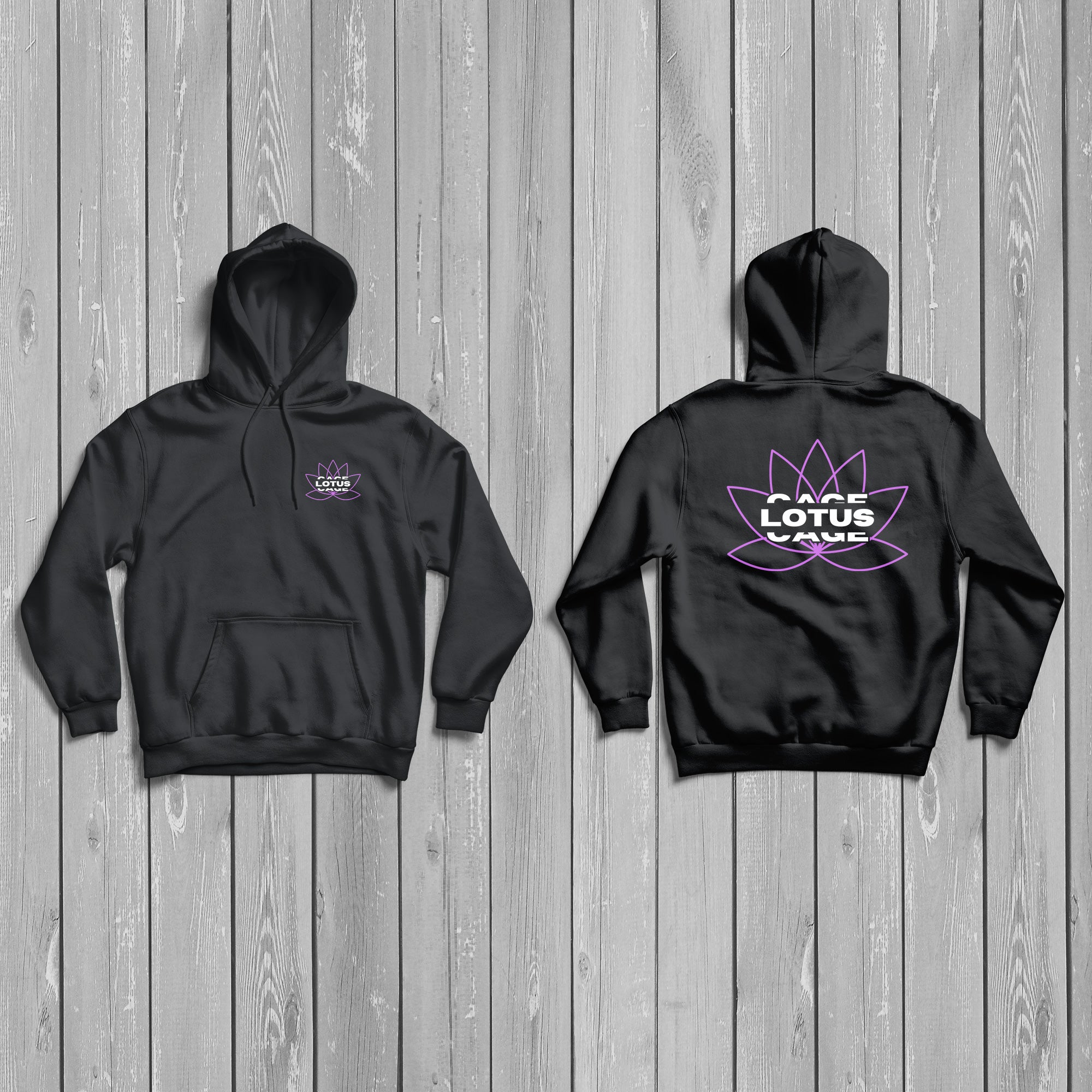 Lotus Bloom - Purple Flower Pullover Hoodie