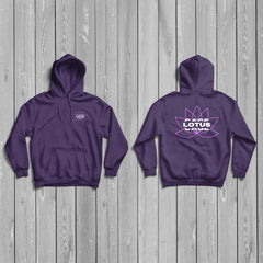 Lotus Bloom - Purple Flower Pullover Hoodie