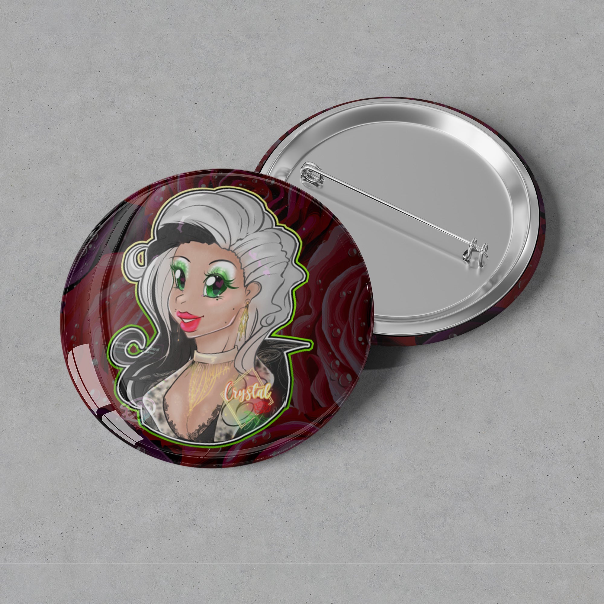 Crystal Rose - Logo Button