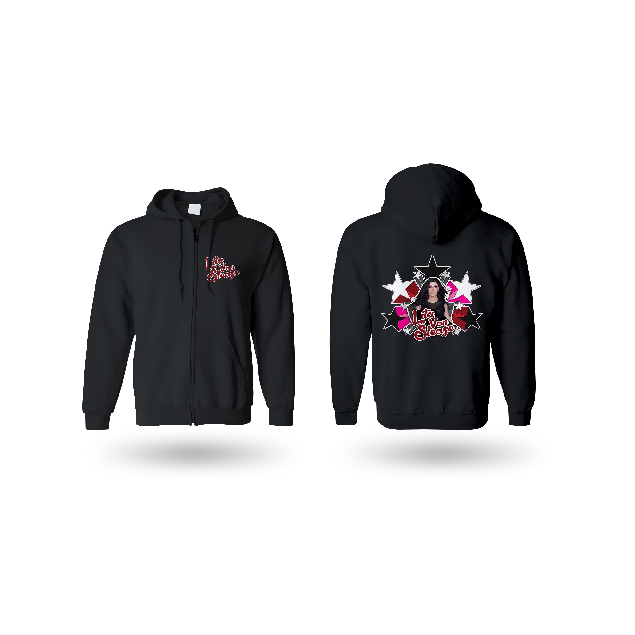 Lita Von Sleaze - Star Zip Up Hoodie
