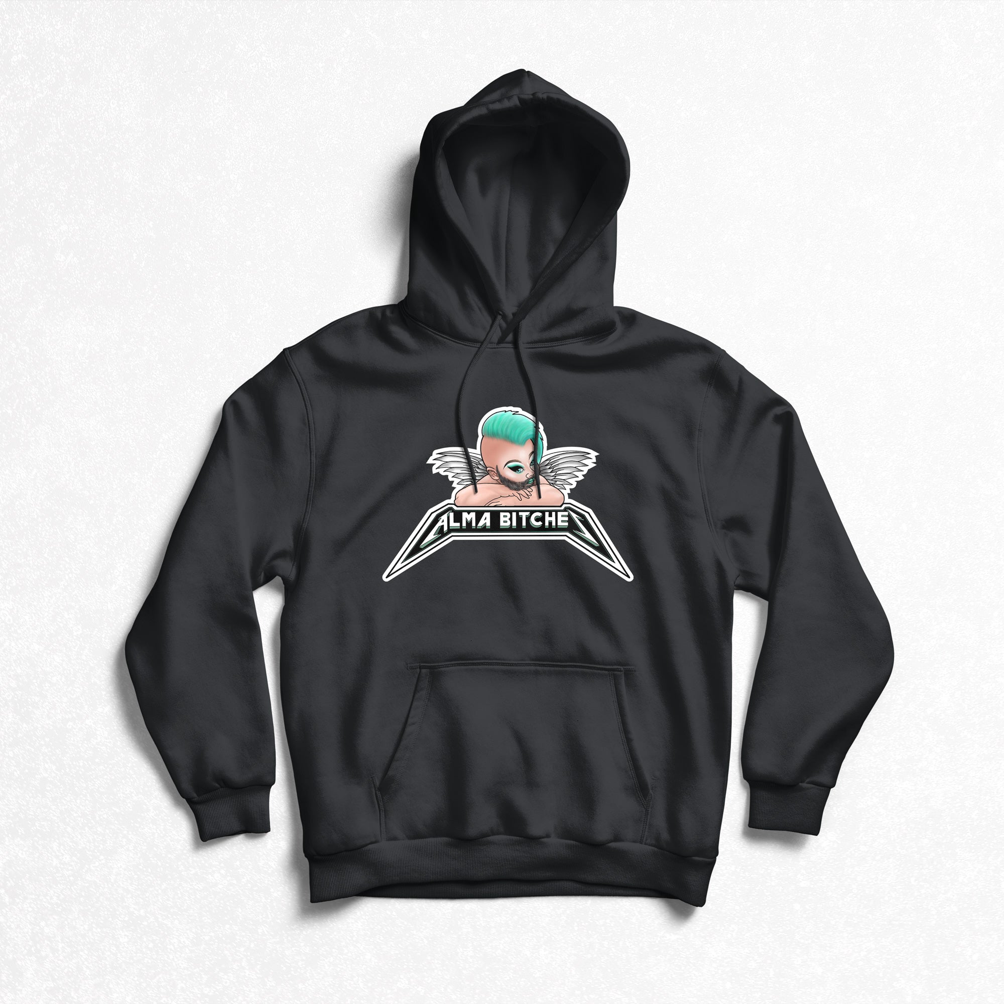 Alma Bitches - Black Logo Pullover Hoodie