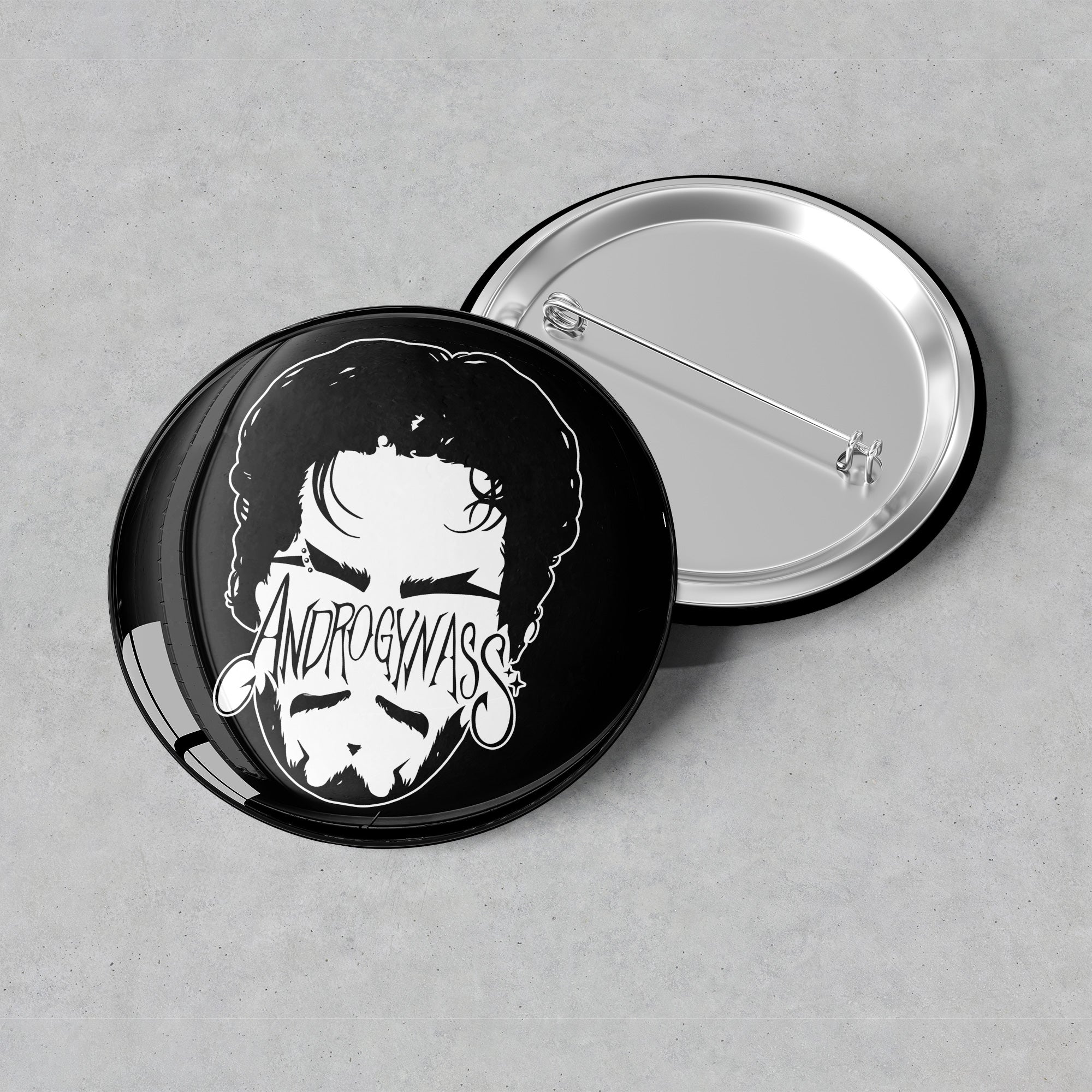 AndrogynAss - Mugged Button