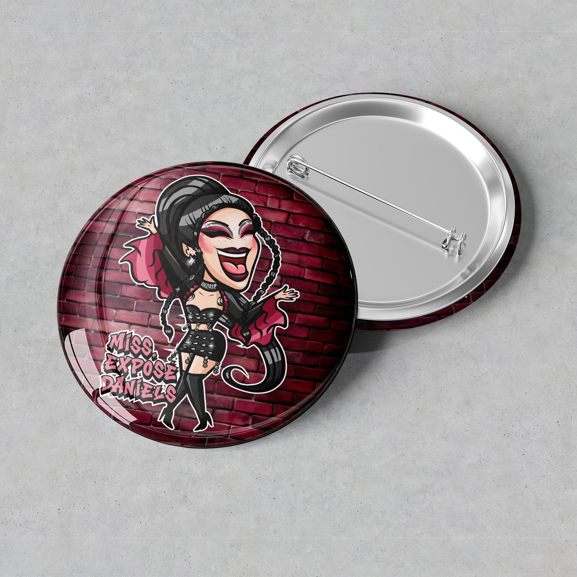 Miss Exposé Daniels - Logo Button