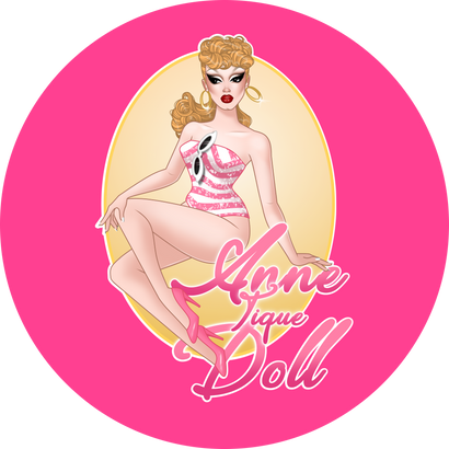 Anne Tique Doll - Logo Button