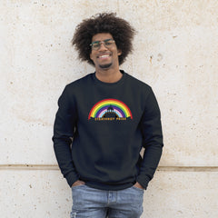 Strathroy Pride - Rainbow Over Town Hall Crewneck Sweater