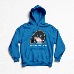 Pride - I Will Protect You - Trans Pullover Hoodie