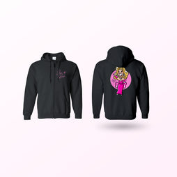 Jane Hustle - Logo by Lemon Drop Zip Up Hoodie