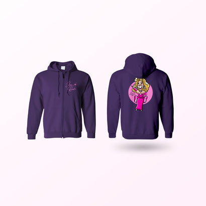 Jane Hustle - Logo by Lemon Drop Zip Up Hoodie