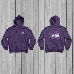 Lotus Bloom - Purple Flower Pullover Hoodie