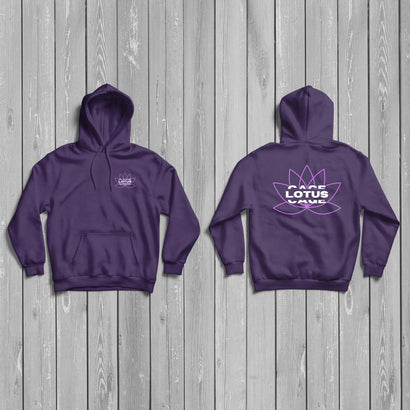 Lotus Bloom - Purple Flower Pullover Hoodie