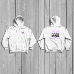 Lotus Bloom - Purple Flower Pullover Hoodie