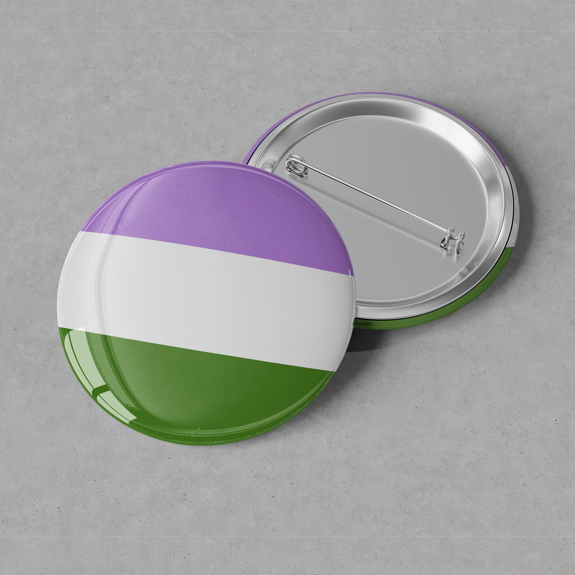 Genderqueer Flag - Button