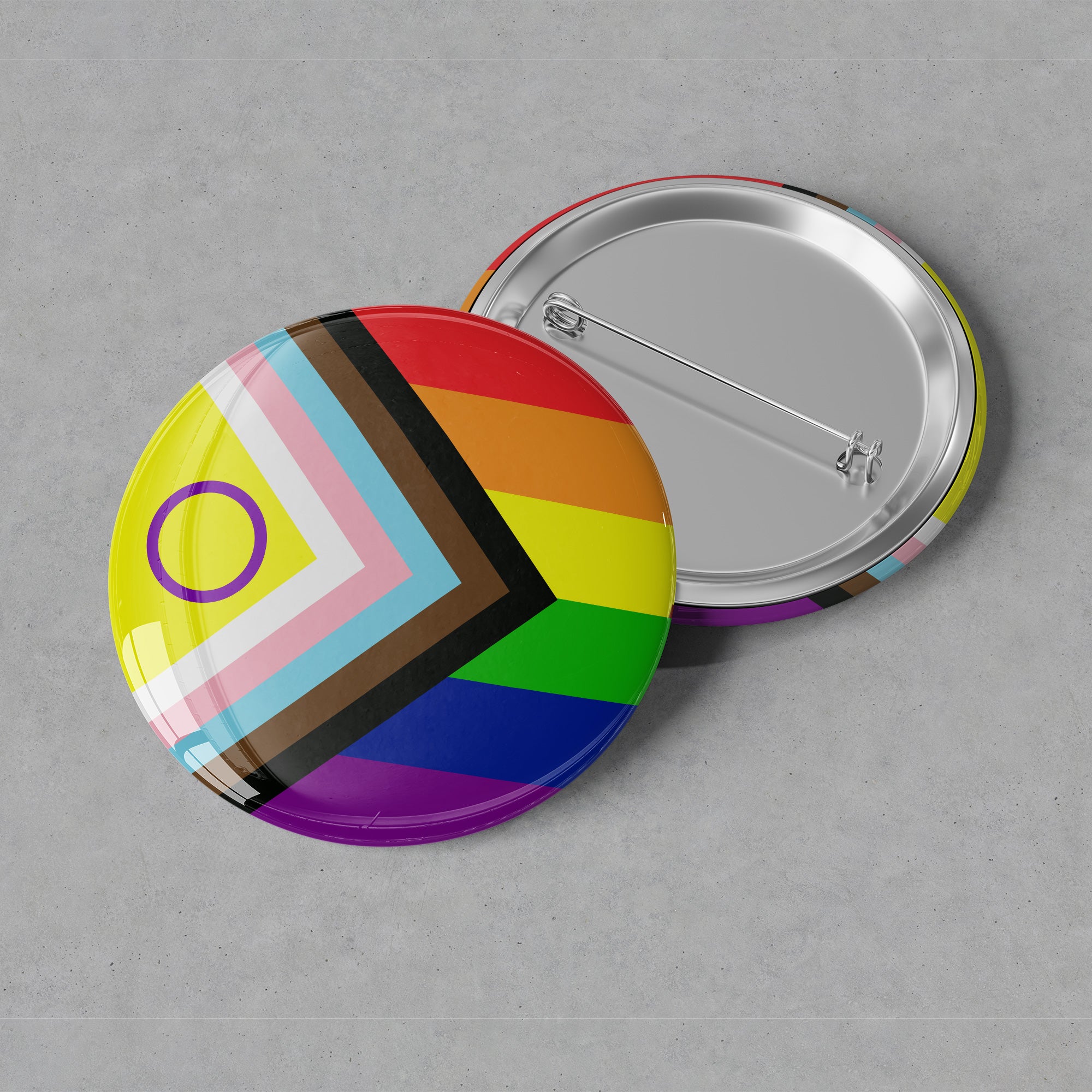 Progressive Pride Flag - Button