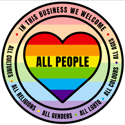 Pride - All People Welcome - 6" decal