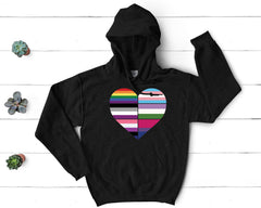 Pride - Heart Flags - Pullover Hoodie