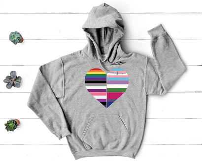 Pride - Heart Flags - Pullover Hoodie