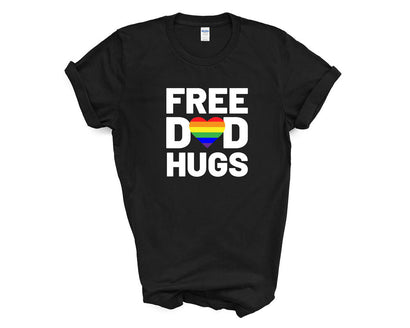 Pride - Free Dad Hugs Heart - Shirt