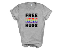 Pride - Free Dad Hugs Cut Out - Shirt