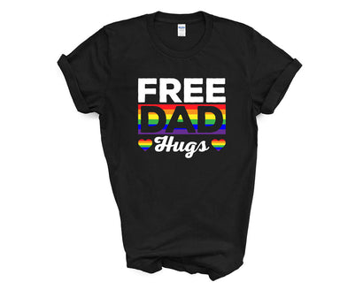 Pride - Free Dad Hugs Script - Shirt