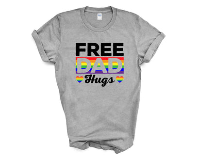 Pride - Free Dad Hugs Script - Shirt