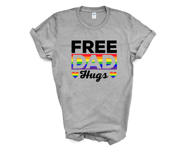 Pride - Free Dad Hugs Script - Shirt – DragMerch.ca