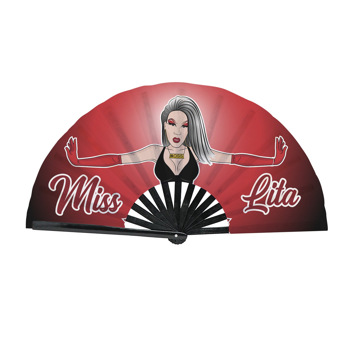 Miss Lita - Red Center Clack Fan